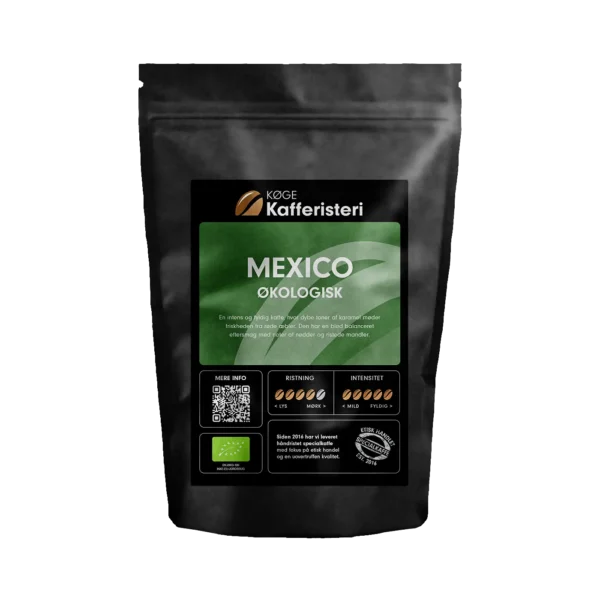 Økologisk kaffe fra Mexico i sort pose