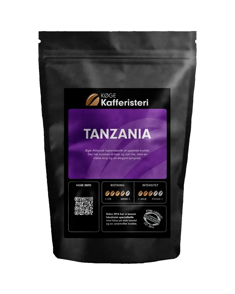 Tanzanian kaffe fra Køge Kafferisteri i sort pose