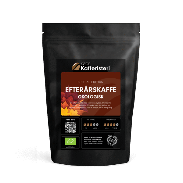 Økologisk efterårskaffe i sort pose fra Køge Kafferisteri